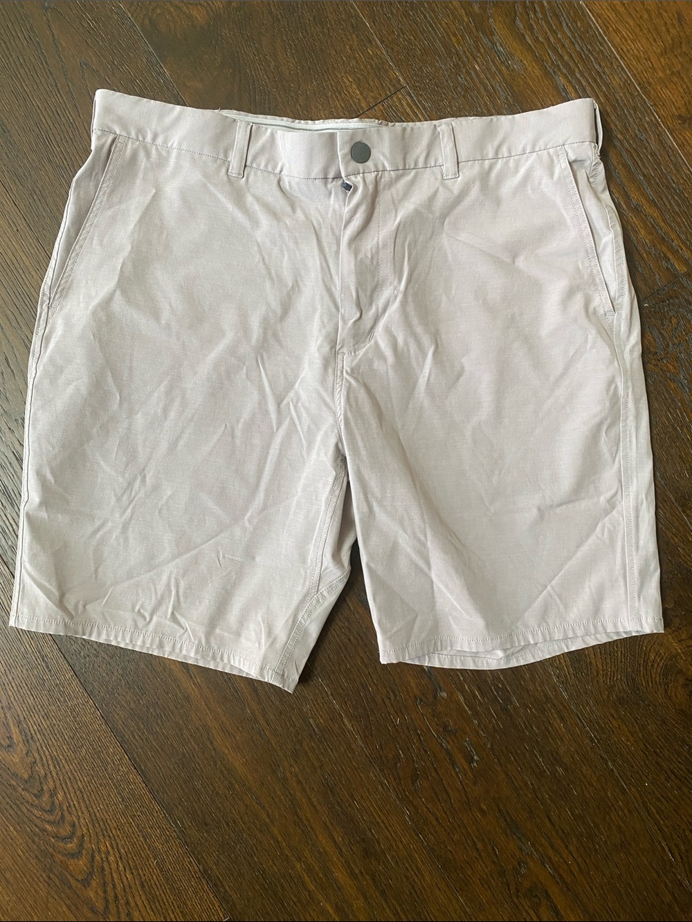 johnnie-O Light Gray Flat-Front Men's Shorts